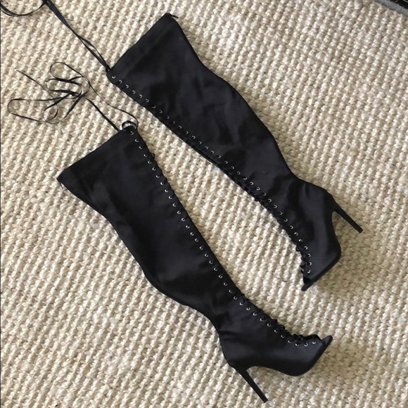 Black Lace-Up Boots | size 7 - Picture 2 of 7